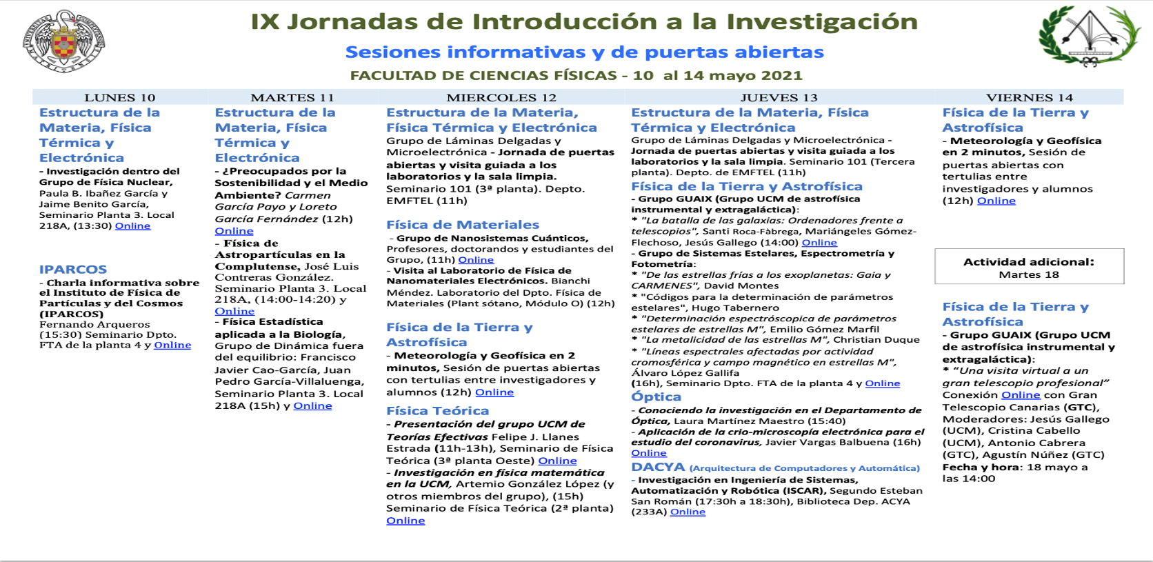 IX Jornadas de Introducción a la Investigación 2021