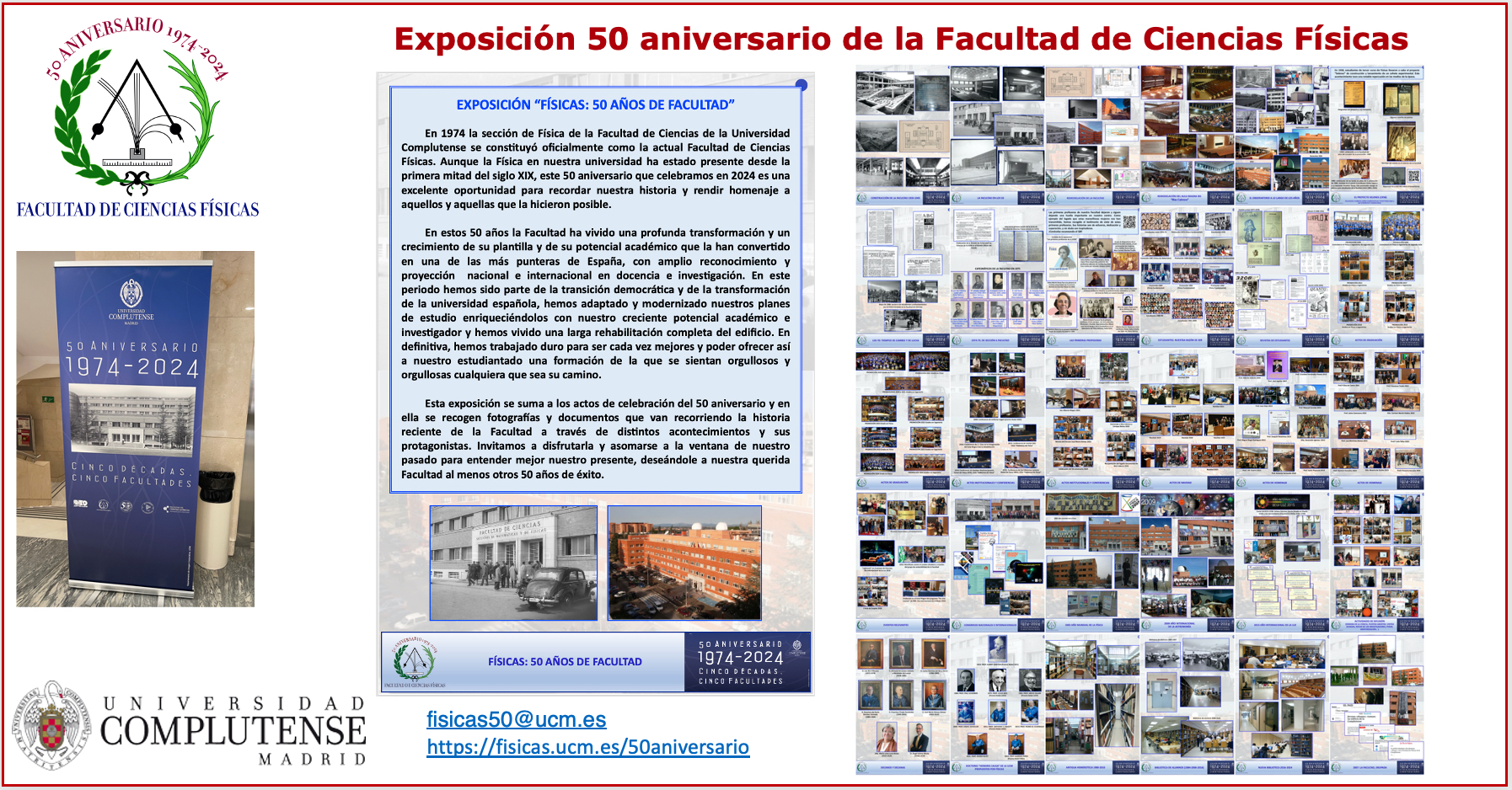 Exposición 50 años de la Facultad Ciencias Físicas