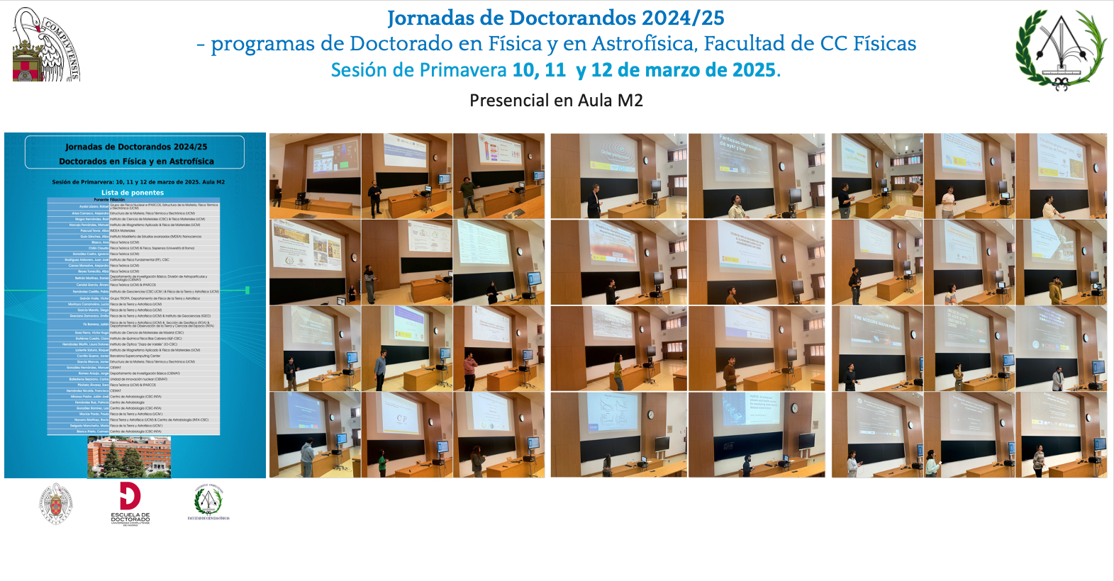 Jornadas de doctorandos 2024-25 - primavera (10, 11 y 12 marzo 2025)