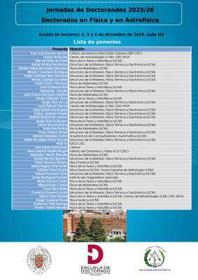 Jornadas de Doctorandos Curso 2025-2026 - Sesión de invierno
