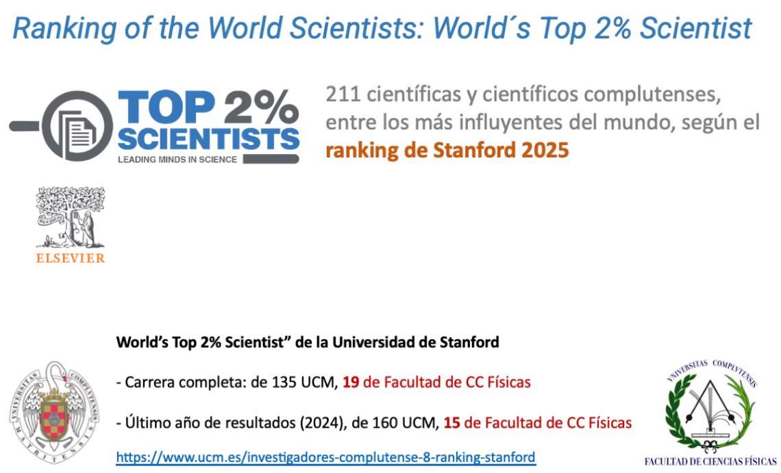 Científic@s complutenses, entre los más influyentes del mundo, según el ranking de Stanford 2025 - 1